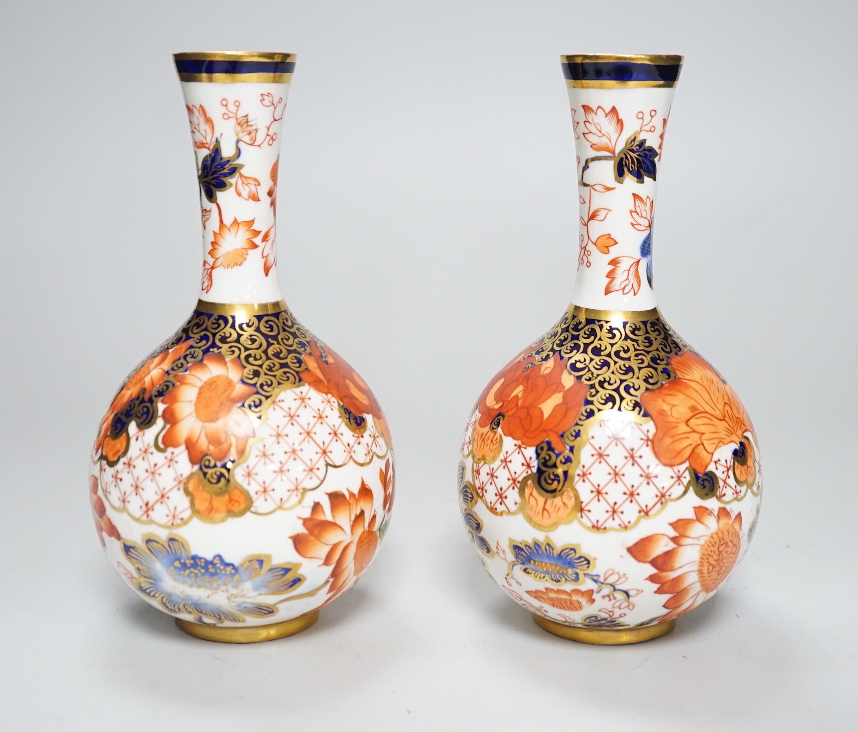 A pair of Royal Crown Derby posy vases, 16.5cm